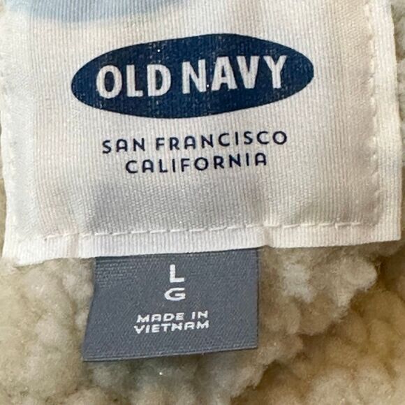 Old Navy Plaid Sherpa-Lined Jacket Red Black White | Men Size Large - Picture 11 of 12